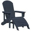 vidaXL Chaise Adirondack Bleu marine 74 x 82 x 92cm HDPE