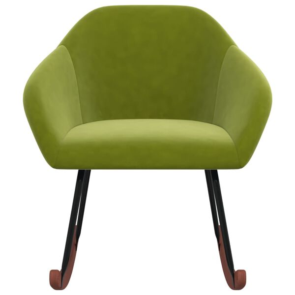 vidaXL Chaise &agrave; bascule Vert clair Tissu