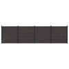 vidaXL Panneau de cl&ocirc;ture 4 pcs WPC et Aluminium Noir