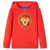 vidaXL Sweatshirt &agrave; capuche pour enfants rouge 140