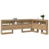 vidaXL T&ecirc;te de lit de rangement avec &eacute;tag&egrave;re Ch&ecirc;ne artisanal 120 cm