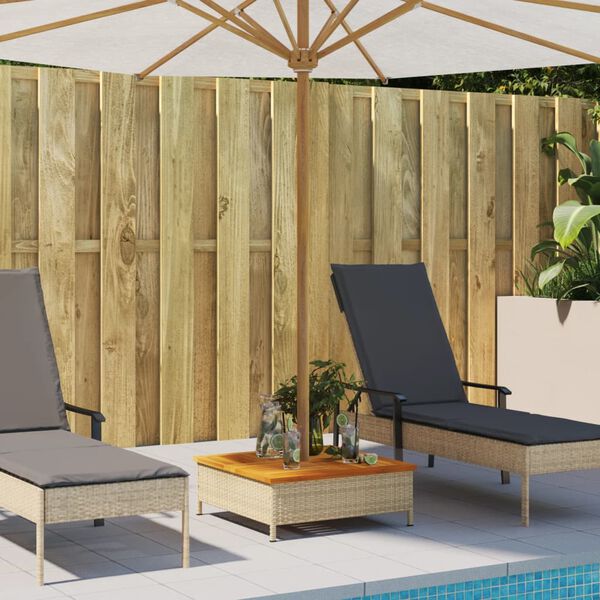 vidaXL Couvercle de base de parasol beige 70x70x25 cm