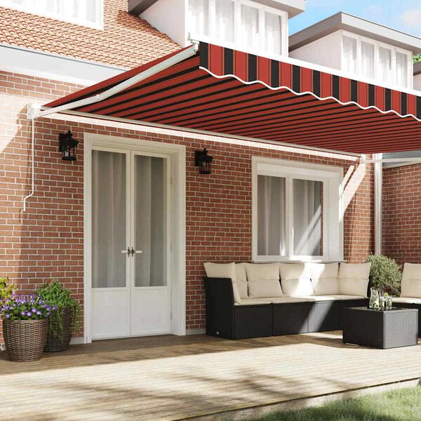 vidaXL Auvent Orange et marron 500 x 300 x 165 cm Polyester et m&eacute;tal