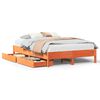 vidaXL Cadre de lit sans matelas cire marron 150x200cm bois pin massif