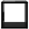 vidaXL &Eacute;tag&egrave;res cube murales 2 pcs noir brillant 26x15x26 cm