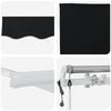 vidaXL Auvent Rétractable Noir 400 × 300 cm Tissu et acier
