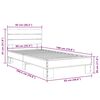 vidaXL Cadre de lit sans matelas noir 90x190 cm