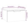 vidaXL Tables de chevet murales 2 pcs Sonoma gris 34x30x20 cm