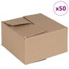 vidaXL Bo&icirc;te Pliable 50 pcs Naturel 15 x 15 x 8 cm Carton