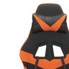 vidaXL Chaise de jeu Noir et orange Similicuir