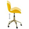 vidaXL Chaises &agrave; manger pivotantes lot de 2 jaune moutarde velours