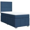 vidaXL Sommier &agrave; lattes de lit avec matelas Bleu 90x200 cm Tissu