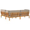 vidaXL Ensemble de Canap&eacute;s Uni 4 pcs Taupe Bois d'Acacia Massif