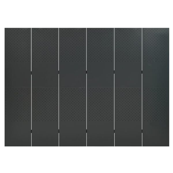 vidaXL Cloisons de s&eacute;paration 6 panneaux 2 pcs Anthracite 240x180 cm