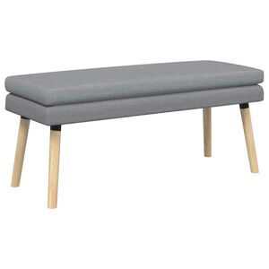 vidaXL Banc &agrave; double couche Gris clair 110 x 40 x 47 cm Tissu
