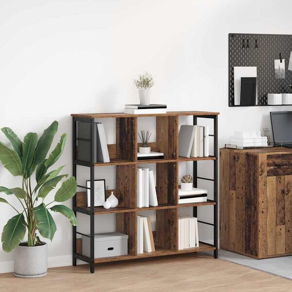 vidaXL &Eacute;tag&egrave;re Bois Ancien 102 x 32 x 104,5 cm Bois d'ing&eacute;nierie