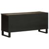 vidaXL Meuble TV noir 100x33x46 cm bois massif de manguier