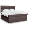 vidaXL Sommier &agrave; lattes de lit avec matelas Marron fonc&eacute; 180x200 cm