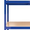 vidaXL &Eacute;tag&egrave;res &agrave; 5 niveaux 4pcs Bleu Acier et bois d'ing&eacute;nierie