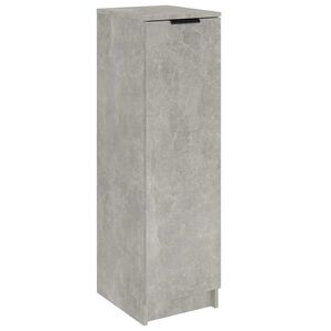 vidaXL Armoire &agrave; chaussures Gris b&eacute;ton 30x35x100 cm Bois d'ing&eacute;nierie