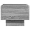 vidaXL Table de chevet avec LED infini sonoma gris 40x40x30 cm