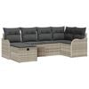 vidaXL Ensemble de canap&eacute; de jardin 6 pc Poly rotin