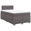vidaXL Sommier &agrave; lattes de lit avec matelas Gris 120x200 cm Similicuir