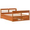vidaXL Cadre de lit sans matelas cire marron 120x190cm bois pin massif