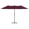 vidaXL Parasol de jardin Bordeaux 370 x 197 x 239 cm