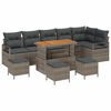 vidaXL Ensemble de canap&eacute; de jardin 10 pc 9-Nombre de places Gris