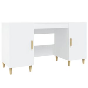 vidaXL Bureau Blanc 140x50x75 cm Bois d'ing&eacute;nierie