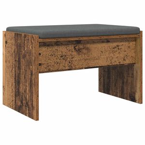 vidaXL Banc d'entr&eacute;e avec coussin Bois ancien 63 x 38 x 40 cm