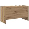 vidaXL Meuble &agrave; vinyles avec &eacute;tag&egrave;re Ch&ecirc;ne artisanal 78,5 x 35 x 45 cm