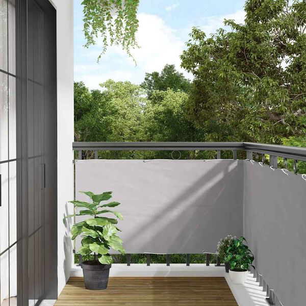 vidaXL &Eacute;cran d'intimit&eacute; de balcon gris 500x75 cm PVC