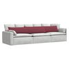 vidaXL Coussins de canap&eacute; 2 pcs Bordeaux 200 x 40 cm tissu