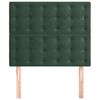 vidaXL T&ecirc;te de lit Vert fonc&eacute; 90x5x118/128 cm Velours