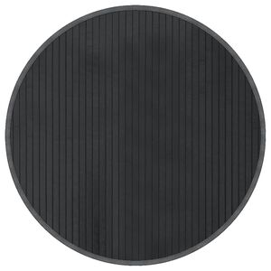 vidaXL Tapis rond gris 60 cm bambou
