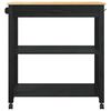 vidaXL Chariot de cuisine MONZA Noir 84 x 40 x 88,5 cm