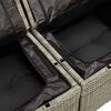 vidaXL Ensemble de canap&eacute; de jardin 7 pcs Gris clair polyrotin
