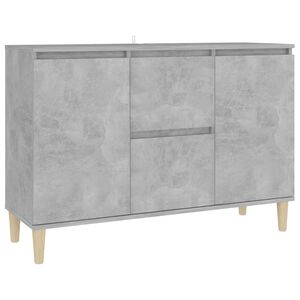 vidaXL Buffet gris b&eacute;ton 101x35x70 cm bois d'ing&eacute;nierie