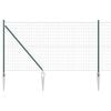 vidaXL Cl&ocirc;ture Euro avec des Pointes 25 x 1 m Acier recouvert de PVC