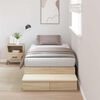 vidaXL Cadre de lit avec rangement avec tiroir Ch&ecirc;ne Sonoma 90 cm