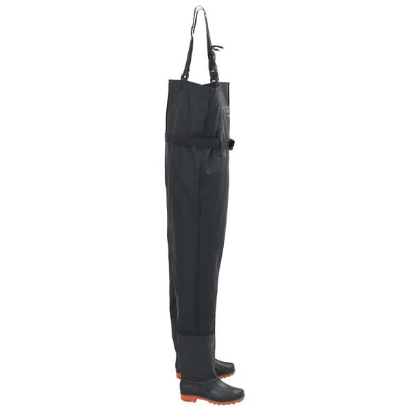 vidaXL Cuissardes avec bottes et ceinture noir taille 44
