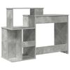 vidaXL Bureau Gris b&eacute;ton 120,5 x 44 x 88,5 cm Bois d'ing&eacute;nierie