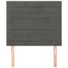 vidaXL T&ecirc;te de lit Gris fonc&eacute; 90x5x118/128 cm Velours