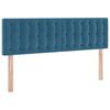 vidaXL Lit de Rangement avec matelas Bleu fonc&eacute; 140 x 200 cm Velours