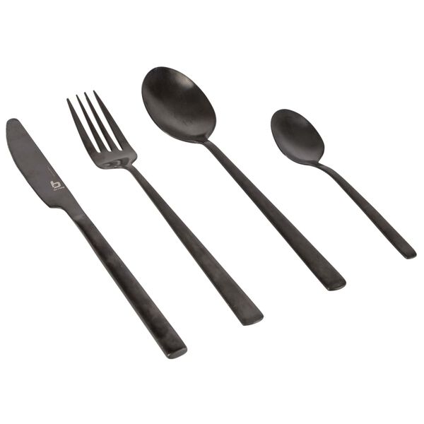 Bo-Camp Ensemble de coutellerie 16 pcs Ballona Noir