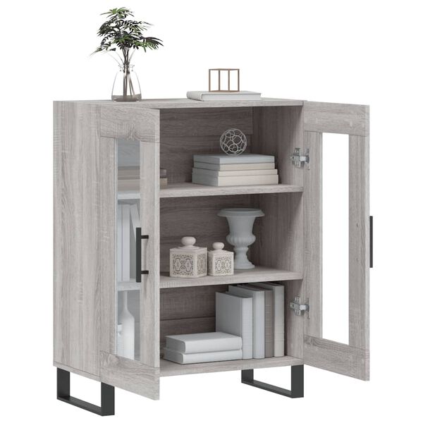 vidaXL Buffet sonoma gris 69,5x34x90 cm bois d'ing&eacute;nierie