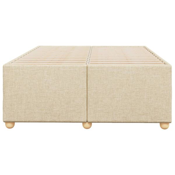 vidaXL Cadre de lit sans matelas cr&egrave;me 120x190 cm tissu