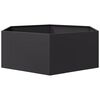 vidaXL Jardini&egrave;re noir hexagone 138x120x45 cm acier